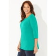 thumbnail image 3 of Catherines Women's Plus Size Suprema Studio Double-Ring Tee, 3 of 4