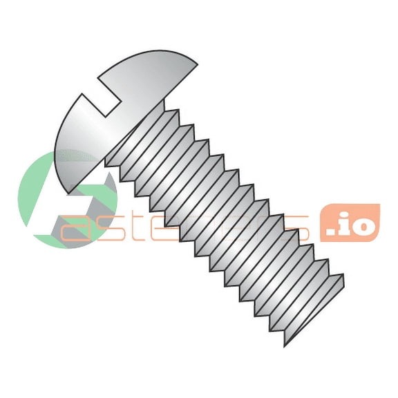 12-24 x 3/4" Machine Screws / Slotted / Round Head / 18-8 Stainless Steel (Quantity: 2,000 pcs)
