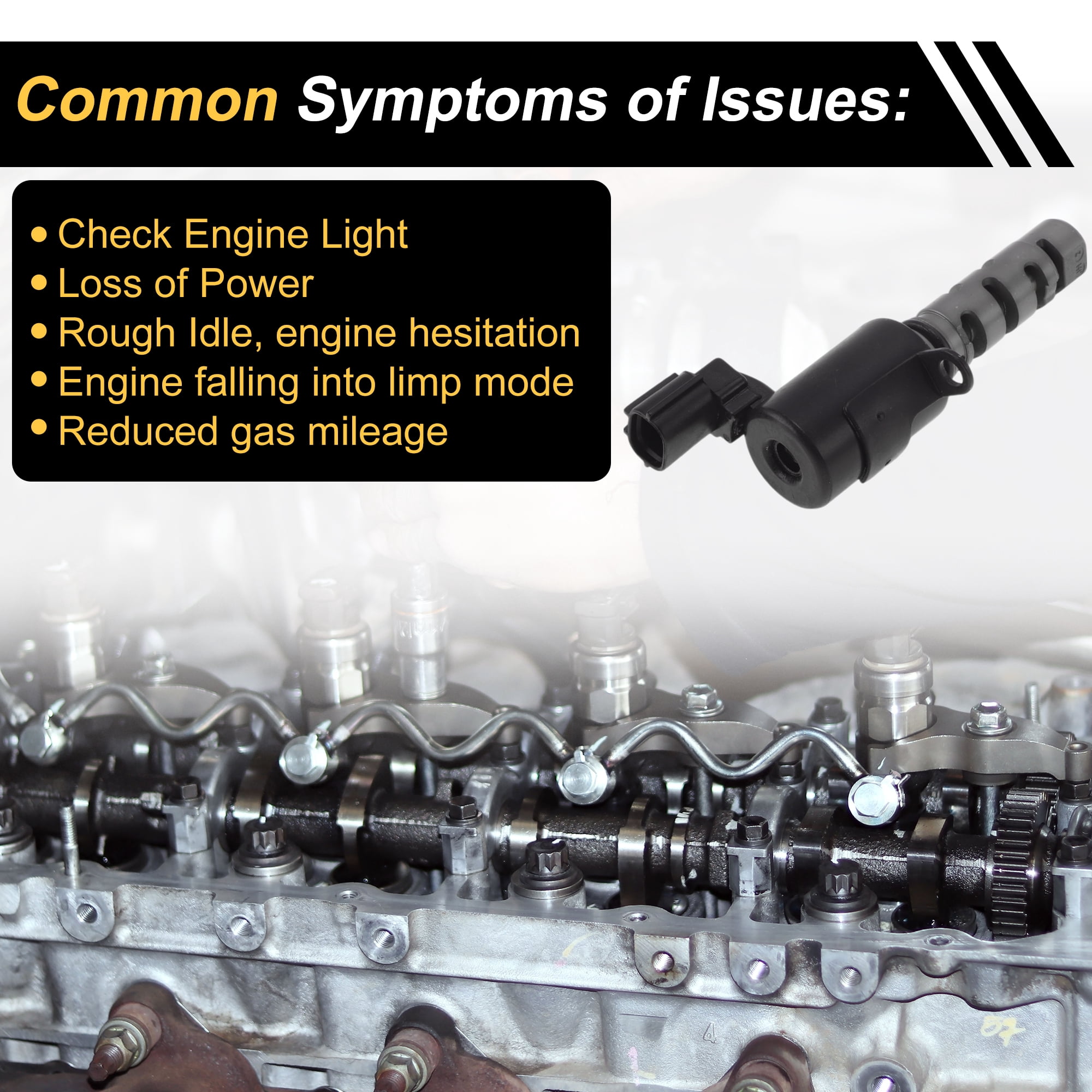 Unique Bargains Engine Variable Valve Timing VVT Solenoid for Hyundai Elantra 2002-2012 2.0L Gas Engine Camshaft Oil Control Valve No.2435523770/2435523763