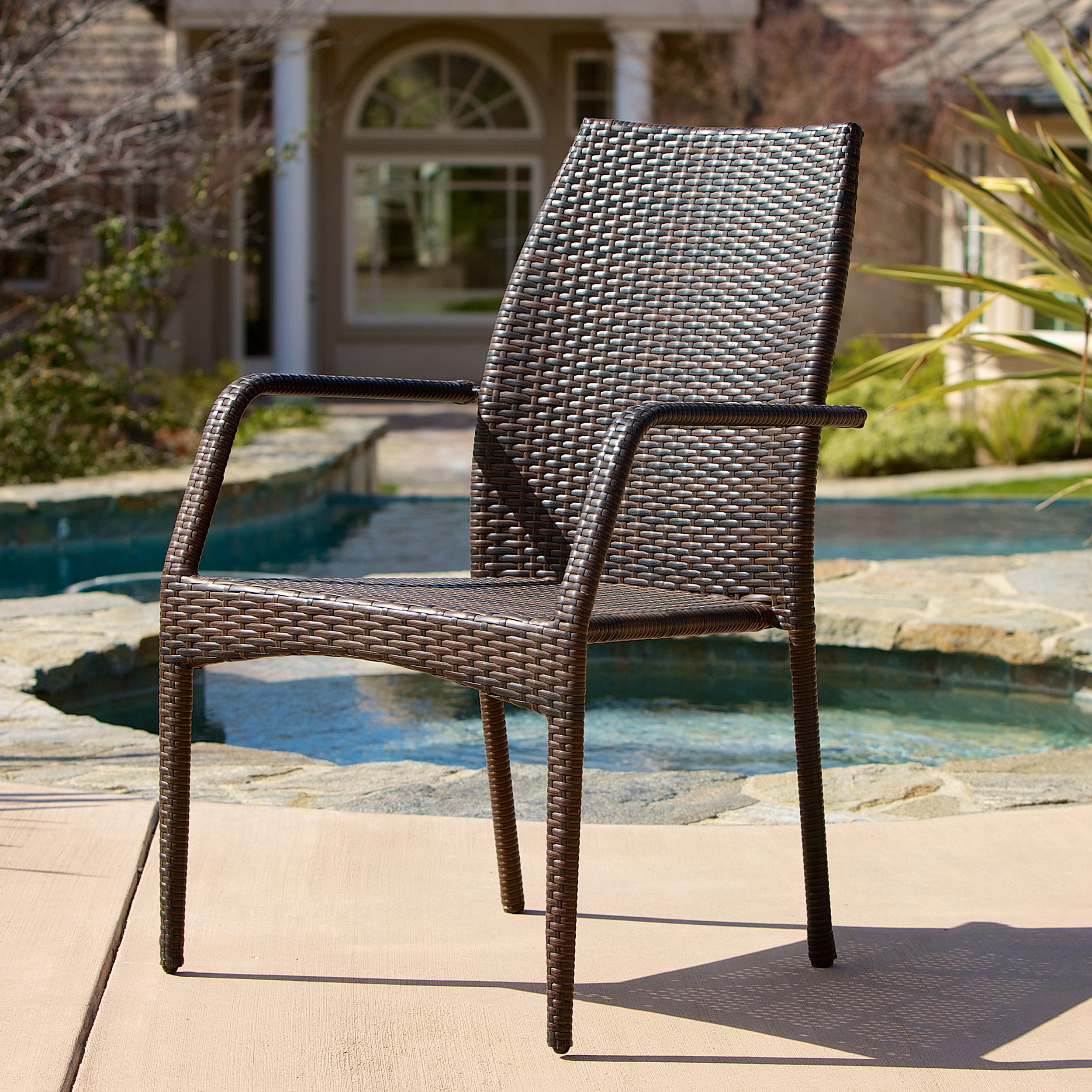 Brown Outdoor Wicker Chairs (Set of 2)
