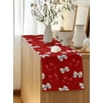 thumbnail image 5 of Table Runner 72 Inches Long for Kitchen Dining, Red White Bow Dresser Scarf Farmhouse, Dining Table Decorations for Wedding/Parties, Modern Art Watercolor Bowknot 14 x 72 In, 5 of 8