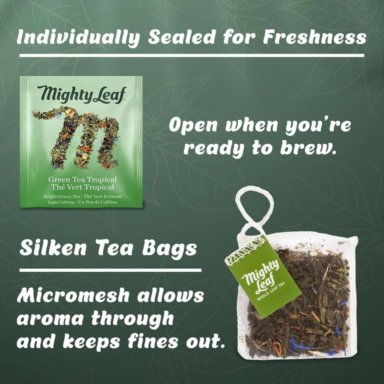 Mighty Leaf Organic Tea Sampler, Herbal & Caffeine-Free Assortment