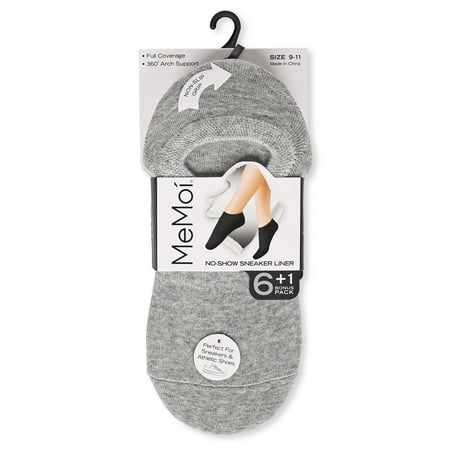 

MeMoi No Show Cotton Blend Sneaker Liner 7 Pair Pack - Womens - Female