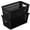 Black, variant on Simplify Slide 2 Stack It 2 Pack Plastic Storage Tote Baskets in Black