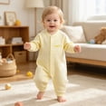 thumbnail image 6 of CAUYDY Baby Girl Gift Newborn Sleepers Preemie Clothing Fall Winter Long Sleeve Romper Infant Girls Pajamas Toddler One-Pieces 0 3 6 9 Months 1T 2T Sizes 4-8 Months,Yellow, 6 of 6