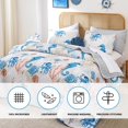 thumbnail image 3 of Juego de cama Weigelia Twin Coastal Quilt Ocean Blue, 3 of 7