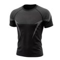 thumbnail image 3 of OIOLOYJM 3Pcs Mens Compression Shirts Short Sleeve Slim Fit Quick Dry Workout Tee Gym Casual Stretchy Running Athletic T-Shirts, 3 of 5