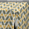 thumbnail image 4 of Abstract Dog Crate Cover, Geometric Pattern of Zigzags and Horizontal Stripes Chevron, Easy to Use Pet Kennel Cover for Medium Large Dogs, 35" x 23" x 27", Eggshell Dark Yellow, by Ambesonne, 4 of 6