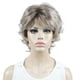 thumbnail image 1 of Pelucas sintéticas Aimole Peluca de fibra corta con extremos rizados para mujer con flequillo en capas (48T gris claro con raíz oscura), 1 of 5