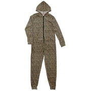 Emme Jordan Juniors Knit Hooded One-Piece Pajamas