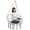 Grey, variant on Hammock Chair, Outdoor Macrame Swing Chair w/Backrest & Metal Hoops, Cotton Rope Handwoven Hanging Chair for Bedroom, Balcony, Backyard & Garden, 330LBS Capacity