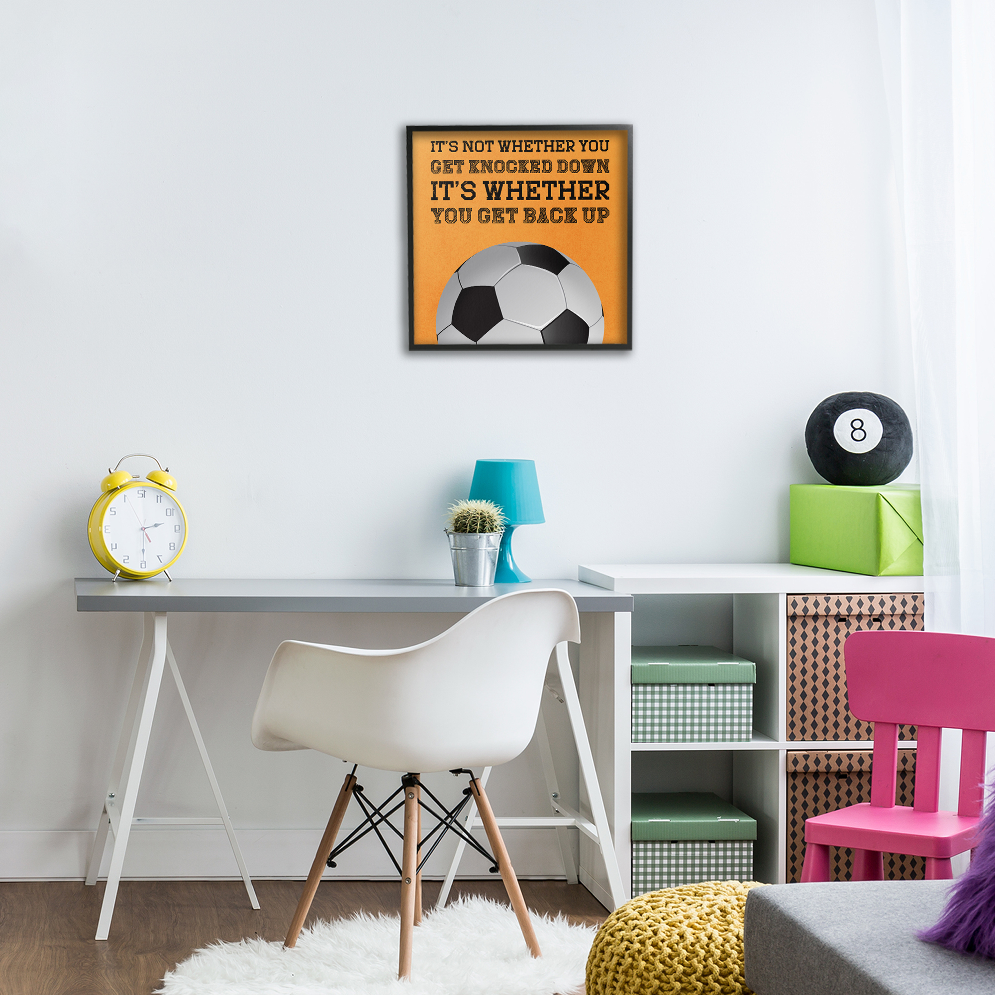 Whether You Get Back Up Black Framed Giclee Art, design by Marcus Prime