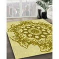 thumbnail image 2 of Ahgly Company Indoor Square Patterned Dark Golden Rod Brown Area Rugs, 5' Square, 2 of 6