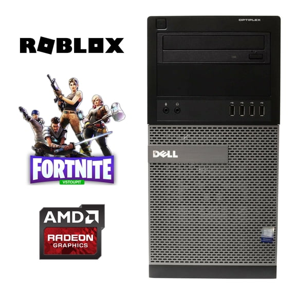 Restored Dell OptiPlex 7010 Gaming Computer PC, Intel i5 Quad Core Gen 3, with Radeon Graphics, 8GB DDR3 RAM, 128GB SSD   500GB HDD, WiFi, Windows 11 (Fortnite Ready) (Refurbished)