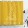 thumbnail image 1 of Ambesonne Keep Calm Shower Curtain, Meditating Giraffe, 69"Wx70"L, Earth Yellow White, 1 of 3