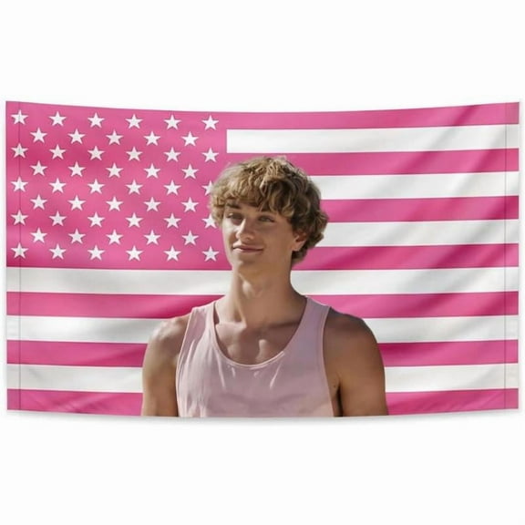 Jeremiah Funny Pink American Fisher Flag Tapestry Poster Bedroom Living Room Dormitory Wall Garden Decor Merch (Pink)