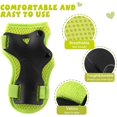 thumbnail image 3 of Kids Sports Protective Gear Set, 6PCS Wrist Guard Knee Elbow Pads for Children Protection Skateboard Skating-green, 3 of 4