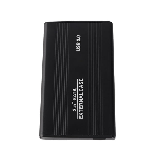 Disk USB2.0 Portable Hard Disk Case 2.5 Inch External HDD Enclosure USB2.0 Aluminum Alloy Shell Black Not Include Hard Disk