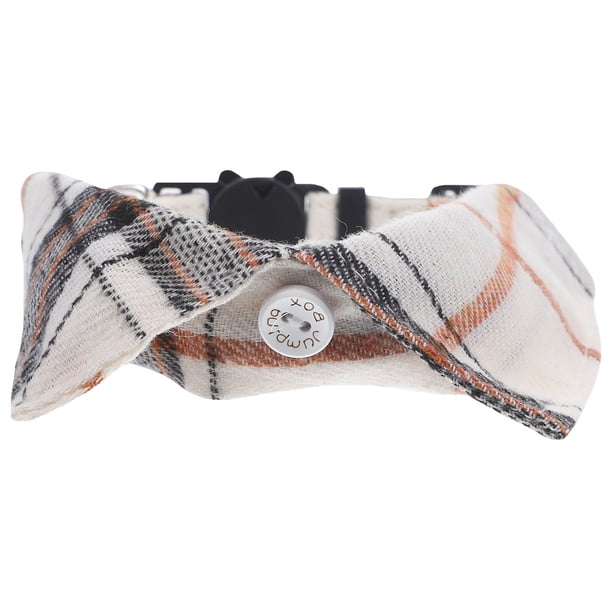 Collar ajustable para gatitos GOOHOCHY, collar para gatos con estampado de cuadros y cascabel.