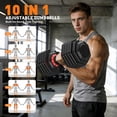 thumbnail image 3 of GIKPAL 180LB(90lbs*2) Adjustable Dumbbells Set of 2,10 in 1 Quick-Select 12-90lbs Free Weight Adjustable Dumbbells for Men/Women Home Gym, 3 of 7