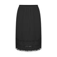 thumbnail image 4 of MIXUE Skirts For Women Summer Solid Color Elastic High Waist Lace Trim Elegant Casual Pencil Skirt Beachwear,Black,XL, 4 of 6
