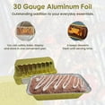 thumbnail image 3 of KitchenDance Disposable Colored Aluminum Loaf Pans with Plastic Lids - 1.5 Pounds Rectangular Aluminum Foil Baking Pan, Aluminum Pans Perfect for Baking, Cooking, Preparing Food, #1650P (Gold, 500), 3 of 9