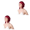 thumbnail image 4 of Guardoinrt Sleep Aid Silk Cap - Say Goodbye To Tossing And Turning for At Night Comfortable Silk Night Sleep Cap Cold Prevention wine red One size fits all 2Set, 4 of 6