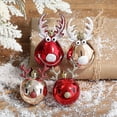 thumbnail image 4 of Set De 8 Bolas Navideñas Irrompibles Para Árbol De Navidad - Bolas Para Rellenar - Dorado Y Rojo, 4 of 5