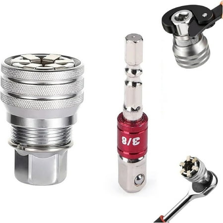 

Yadam Upgraded Adjustable Socket 3/8 Inch To 3/4 Inch 10mm 19mm Sockets Tools For 3/8 Drive Torque And Power Drill