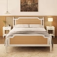 thumbnail image 1 of French Provincial Bed with Solid Material & Rattan Charm in Two Sizes, 1 of 11