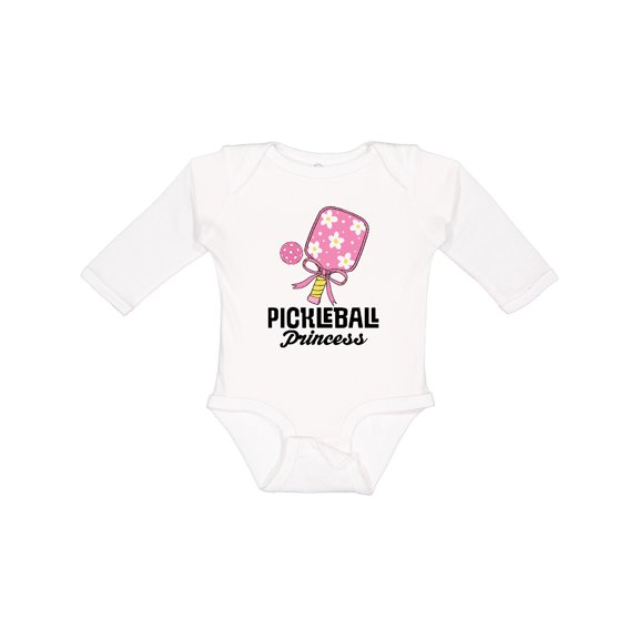 Inktastic Pickleball Princess Quote Girls Long Sleeve Baby Bodysuit