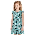 thumbnail image 1 of Vsdgher Pingouins pour Filles Chemises de Nuit Manches Courtes à Volants Robe de Nuit Pyjama pour Fête Pyjama-TG, 1 of 6