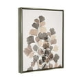 thumbnail image 4 of Stupell Industries Modern Ginkgo Leaf Arrangement Translucent Brown Grey Leaves Luster Gray Framed Floating Canvas Wall Art, 24x30, by Albert Koetsier, 4 of 5