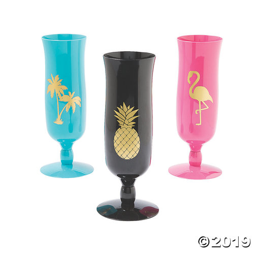 Luau Hurricane Plastic Glasses