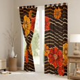 thumbnail image 3 of Feelyou Retro Cherry Blossoms Black Out Curtains, Tokyo Flower Floral Curtains Pack of 2 (42x63 Each), Fashion Stripes Waves Bedroom Curtains, Living Room Curtains Decor, 3 of 6