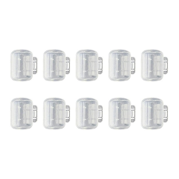 10 piezas de cubierta para anzuelo de pesca, tapa de seguridad para anzuelo, soporte para anzuelo con forma de concha, portátil, Blanco M