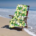 thumbnail image 6 of Beach Towel Funny Frog Theme Pattern Sand-Free Microfiber Towel Ultra Cozy Soft Quick Dry Pool Towel Absorbent Towel Lightweight Towel for Outdoor Bathroom Swimming 31inx51in, 6 of 7