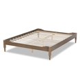 thumbnail image 3 of Allora Mid-Century Wood Platform King Bed in Weathered Gray, 3 of 9