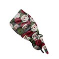 thumbnail image 2 of Wutalume Christmas Print Adjustable Work Beanie, Casual Washable Skull Cap for Women, Perfect for Nurse, Chef, or Salon, Ponytail Friendly,Deep Red, 2 of 6
