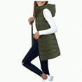 thumbnail image 2 of Towmus Womens Quilted Long Puffer Vest Jacket Full-Zip Sleeveless Winter Down Coats Waistcoat Casual Warm Parkas Overcoat with Hood L-6XL, 2 of 7