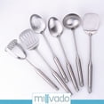 thumbnail image 5 of Millvado Ergonomic Stainless Steel Utensil Set - 6 Kitchen Tools: Spoon, Turner, Ladle, Masher, 5 of 5