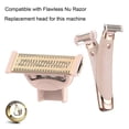 thumbnail image 2 of 2 Pack Replacement Body Shaving Heads, Compatible with Finish Touch Flawless Nu Razor Replacement Blades, with Cleaning Brush, Rose Gold, 2 of 5