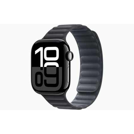 Restored Apple Watch Series 10 GPS 46mm Jet Black Aluminium Case with Black Magnetic Link Band (Refurbished)