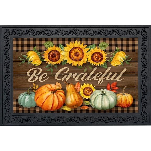 Briarwood Lane Fall Doormat 30x18 Indoor Outdoor Be Grateful Farmhouse For Fall Doormat