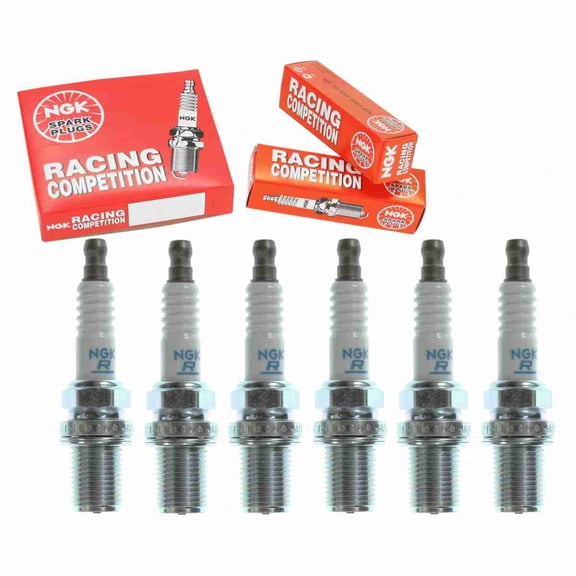 6 pc NGK 4586 Racing Spark Plugs for 5322 IK34 Ignition Wire Secondary