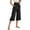 A_ Black, variant on Mwjwdo Wide Leg Cropped Pants for Women Capris Drawstring Culottes with Pockets 2026 Summer Gaucho Palazzo Yoga Pants Brown L