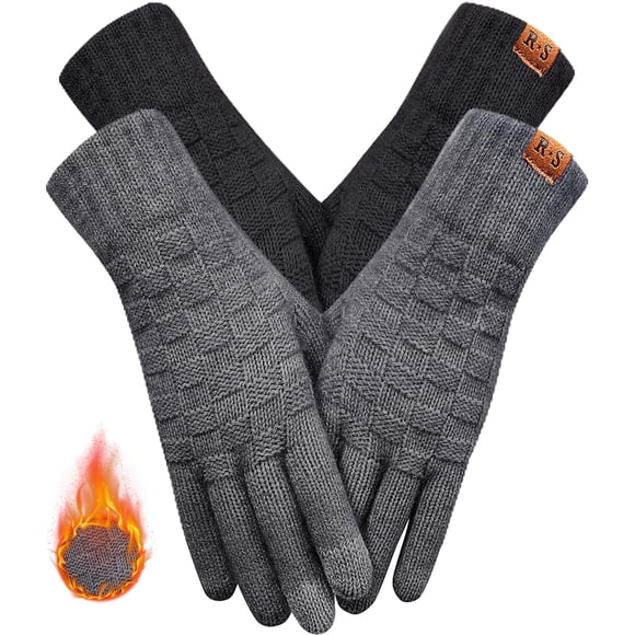 Guantes de Invierno REACH STAR para Mujer con Pantalla Táctil Negro+Gris