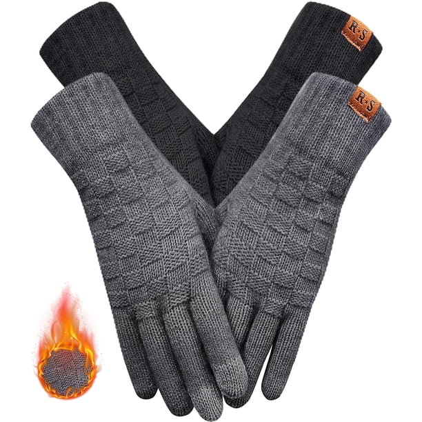 Guantes de Invierno REACH STAR para Mujer con Pantalla Táctil Negro+Gris