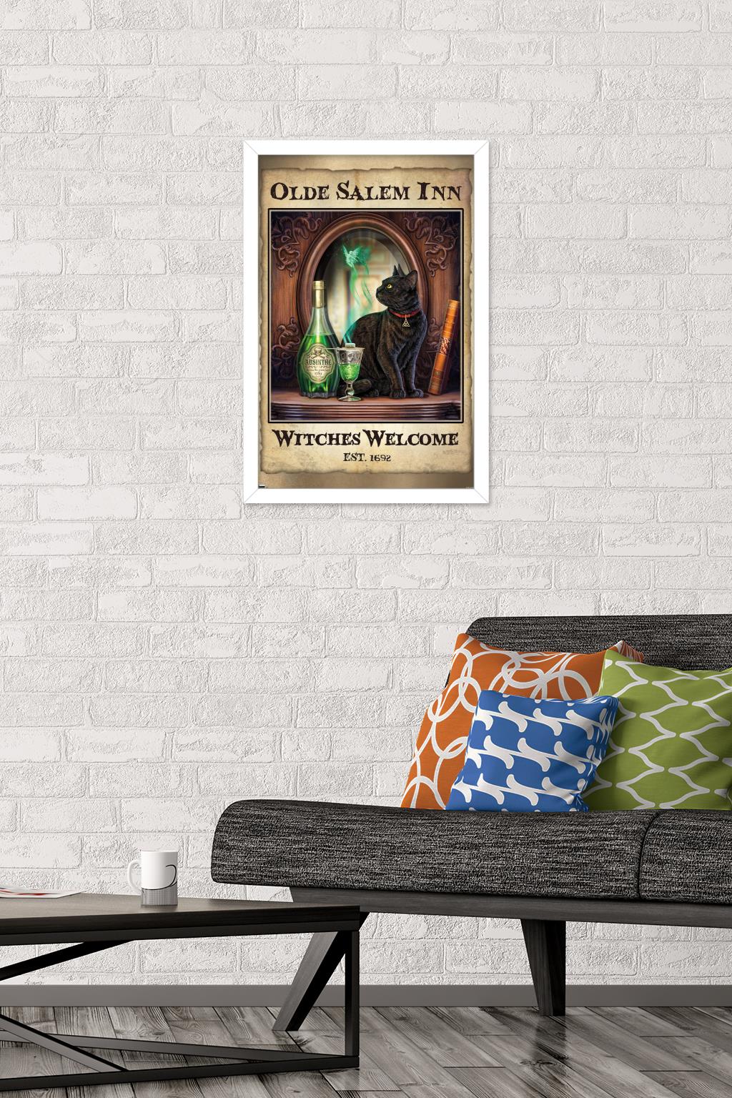 Lisa Parker - Absinthe Witches Welcome Wall Poster, 14.725" x 22.375", Framed