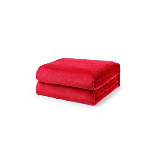 L-Baiet 9452-TWIN Rouge 60 x 80 Po Polaire Jumelle Couverture&44; Rouge - 100 pour Cent Polyester